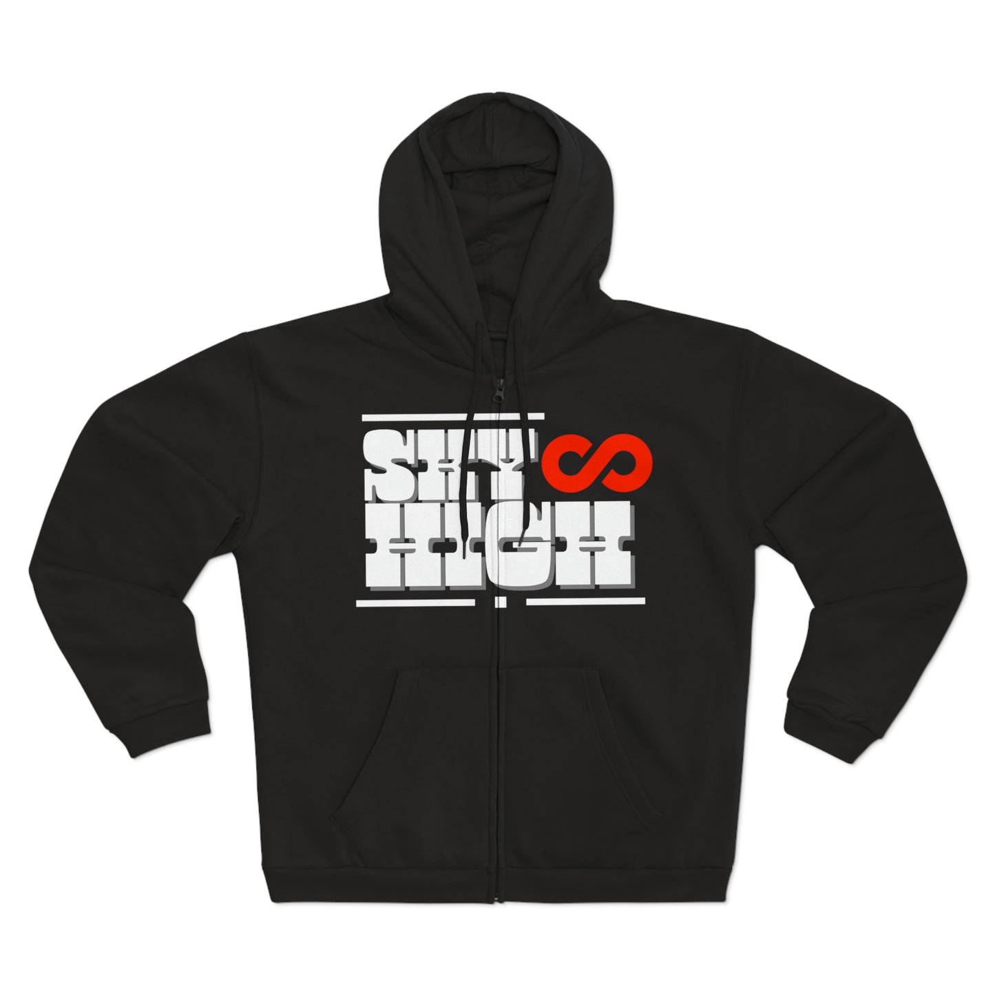 Infinite Black Sky High Zip Up Hoodie